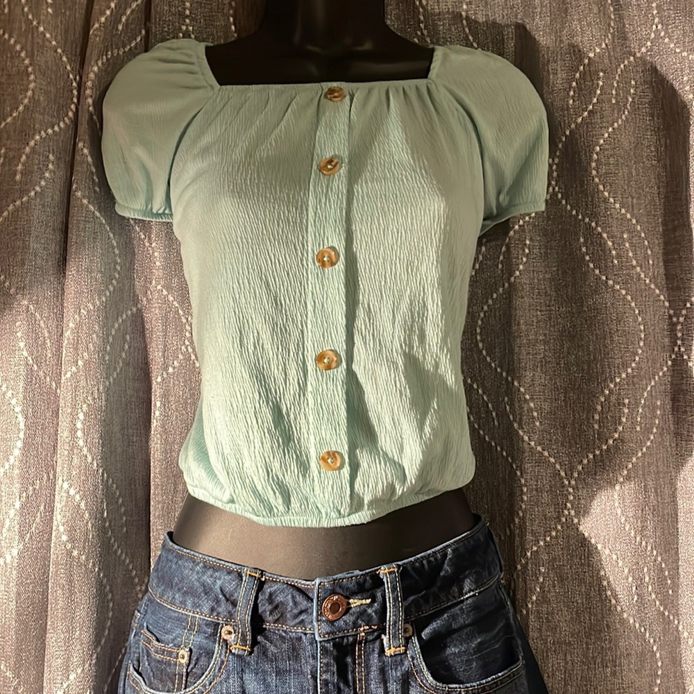 Teal shirt